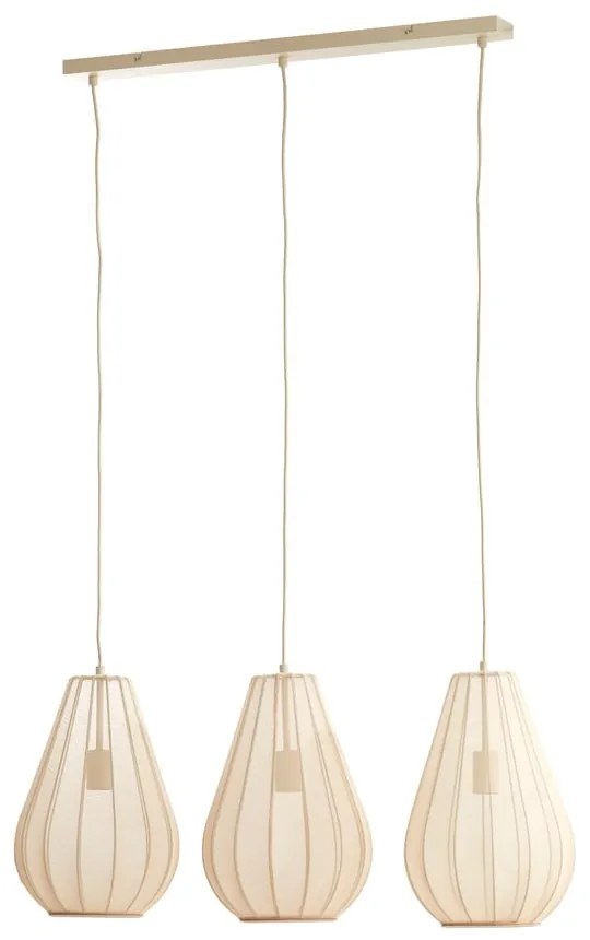 Бежово висящо осветително тяло с текстилен абажур Itela – Light &amp; Living