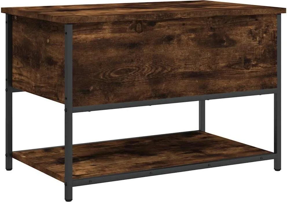 839020 vidaXL Пейка за съхранение, опушен дъб, 70x42,5x47 см, инженерно дърво