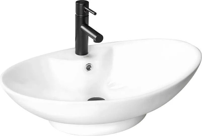 REA-00692 - Мивка за плот ROSA 44x66 см, керамика, гланцово бяло