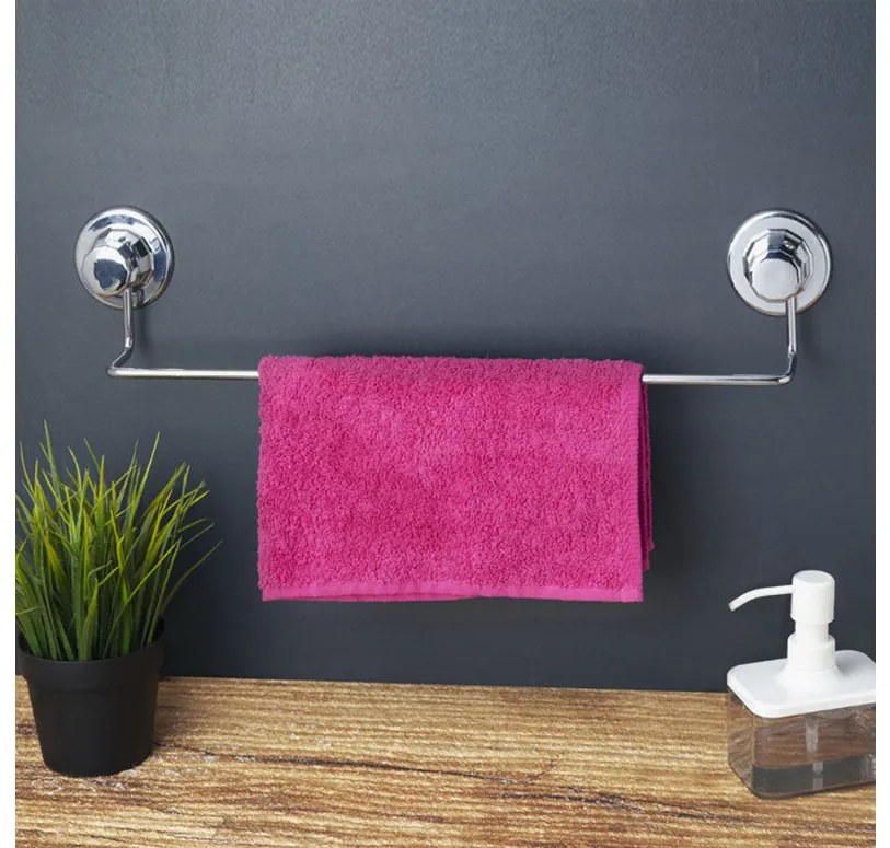 Закачалка за кърпа TEKNO TEL  DM 260, 55х7х10 см, Вакуум, Хром