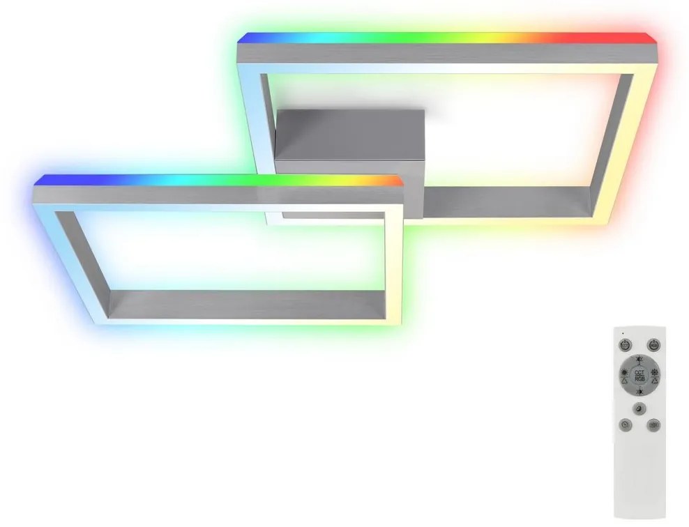 Brilo - LED RGBW Димируем полилей за повърхностен монтаж FRAME 2xLED/17W/230V 2700-6500K + д.у.