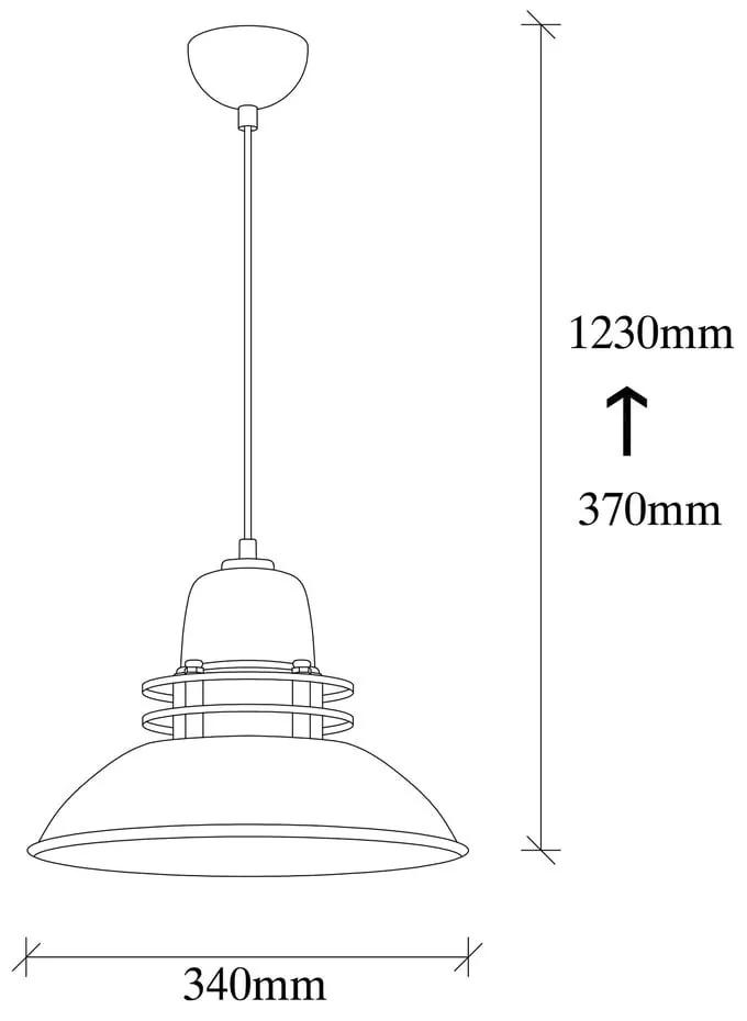 Черна висяща лампа Berceste, ø 34 cm - Opviq lights