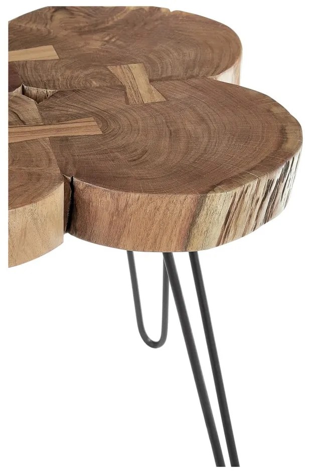 Масичка за кафе с акациев плот 50x50 cm Nandri - Premier Housewares