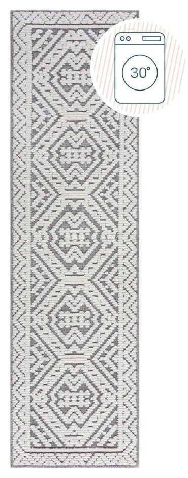 Сива пътека от шенил подходяща за пране 60x240 cm Jaipur – Flair Rugs