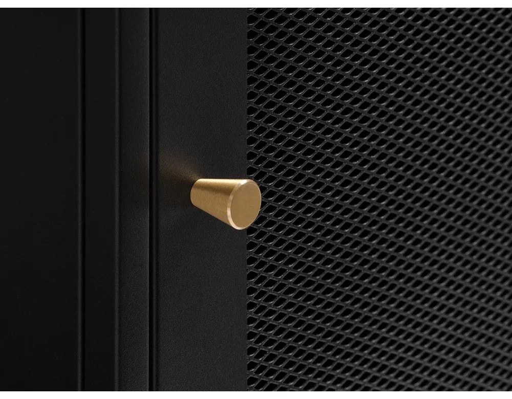 Черна метална етажерка за книги 80x138 cm Malibu - Unique Furniture