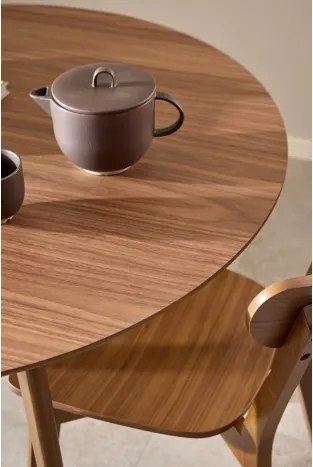 РОКСИ Натурален Орех - ДЪРВЕНА КРЪГЛА МАСА РЕТРО ЗА КУХНЯ/ ТРАПЕЗАПИЯ