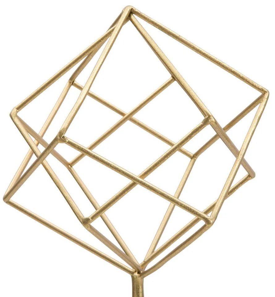 Статуетка в златна декорация Cube - Mauro Ferretti