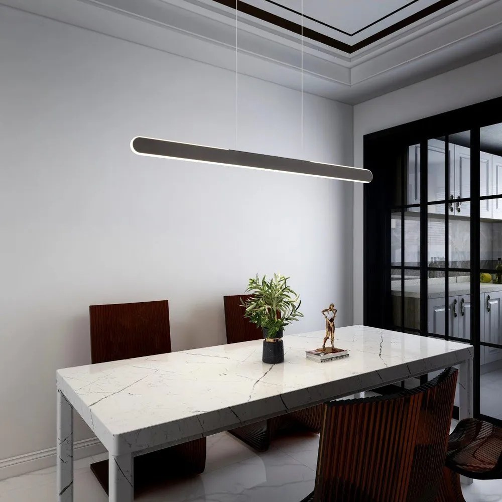 Черно висящо LED осветително тяло Helios - Trio