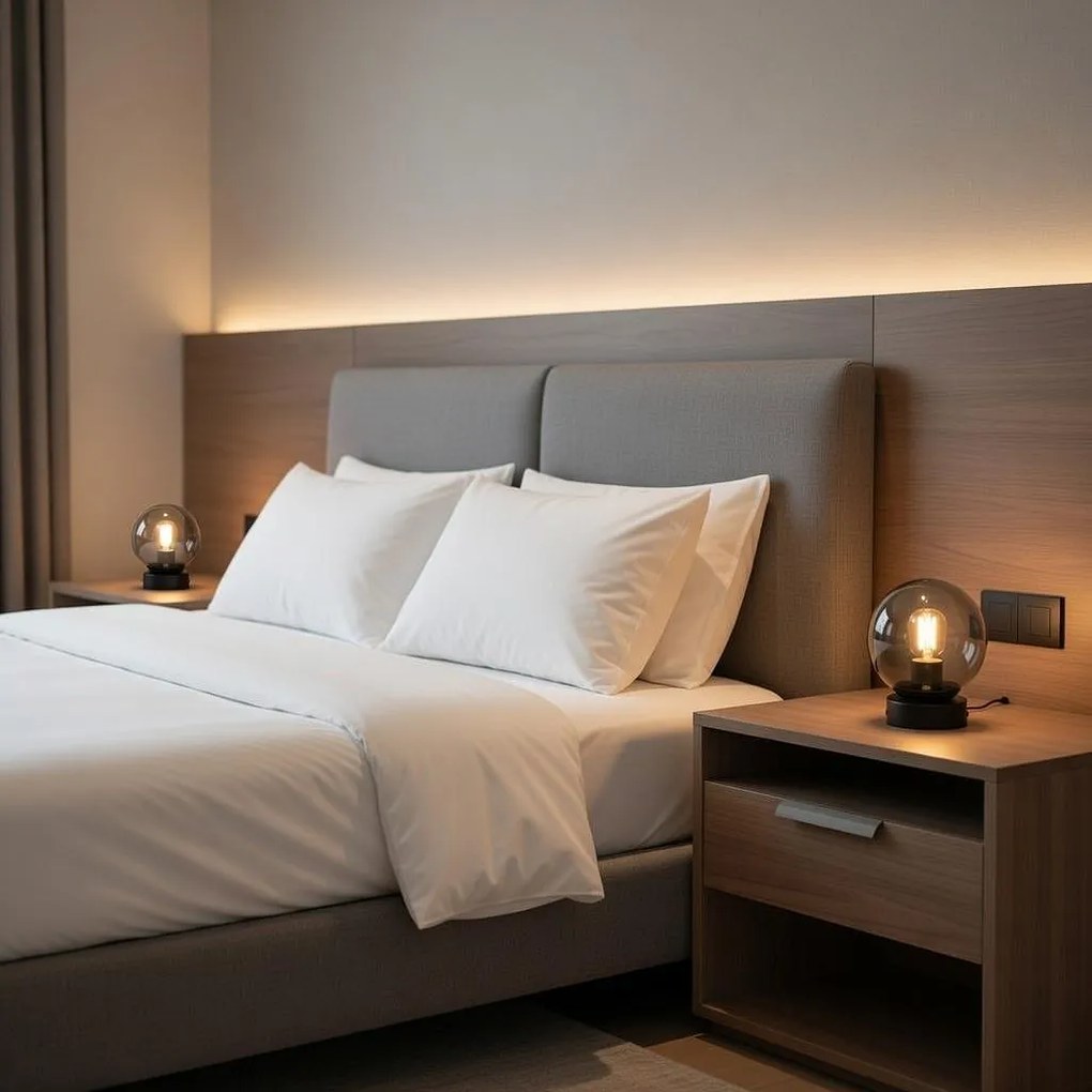 Настолна лампа РИО, черен/сив, 1xE27