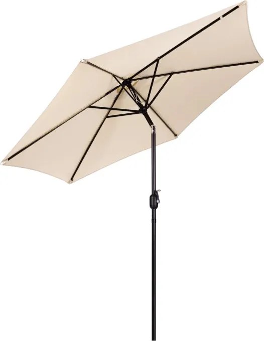 Градински чадър 270 см с наклон Бежово