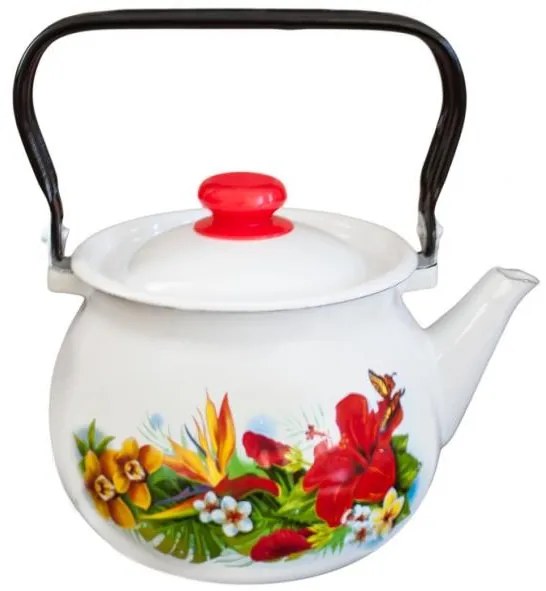 Емайлиран чайник 2л/2,5л "УРАНИЯ/ВЕСЕННИЙ БУКЕТ" (B2710/2)