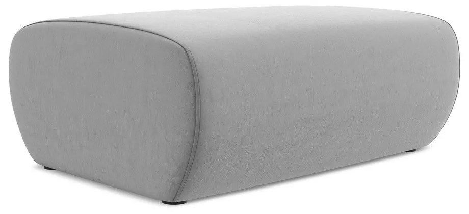 Светлосива кадифена табуретка Kapua – Makamii