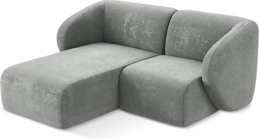 Сив шенилов ъглов диван (ляв ъгъл) Lani – Makamii