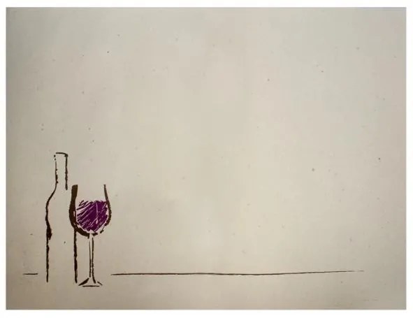 Хартиена подложка за хранене 30x40см с декор "Вино" крем (TVSB VN)-ПАКЕТ 250бр LUNI PAPER - Horecano