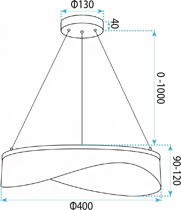 ВИСЯЩА ТАВАННА ЛАМПА G144-CP 40 GOLD