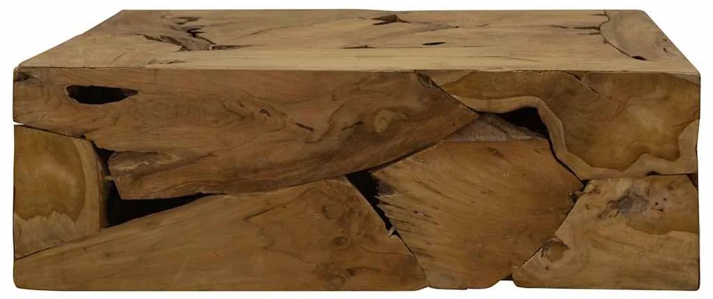 244558 vidaXL Маса за кафе, 90x50x30 см, естествена тикова дървесина, кафява