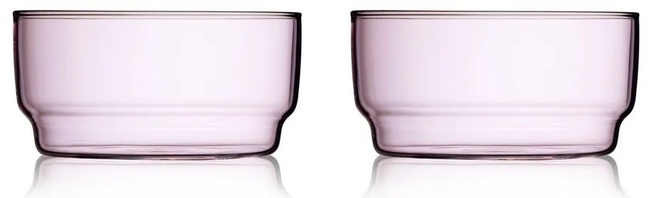 Розови стъклени купички в комплект от 2 бр. 500 ml Torino – Lyngby Glas