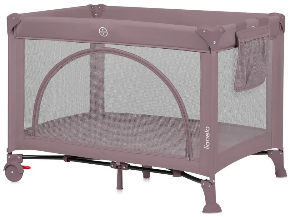 Lionelo - Преносима детска кошара LAURA розово нюд