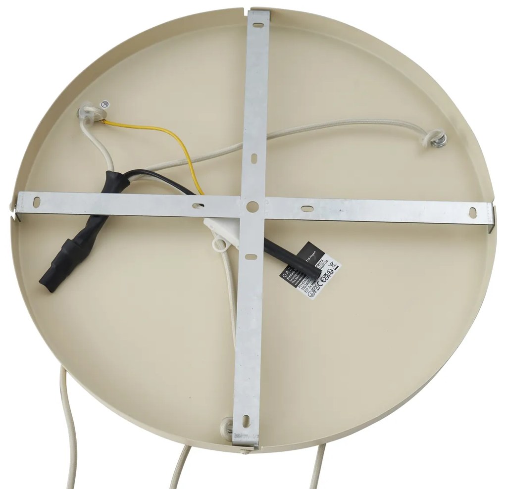 Japandi висяща лампа бежова с текстилен абажур 3 светлини - Bida