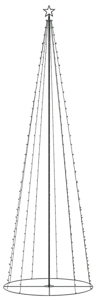 Коледна елха конус, 330 LED пъстри, декорация, 100x300 см