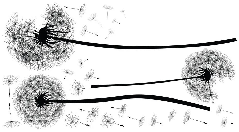 Комплект стикери за стена Flying Dandelions - Ambiance