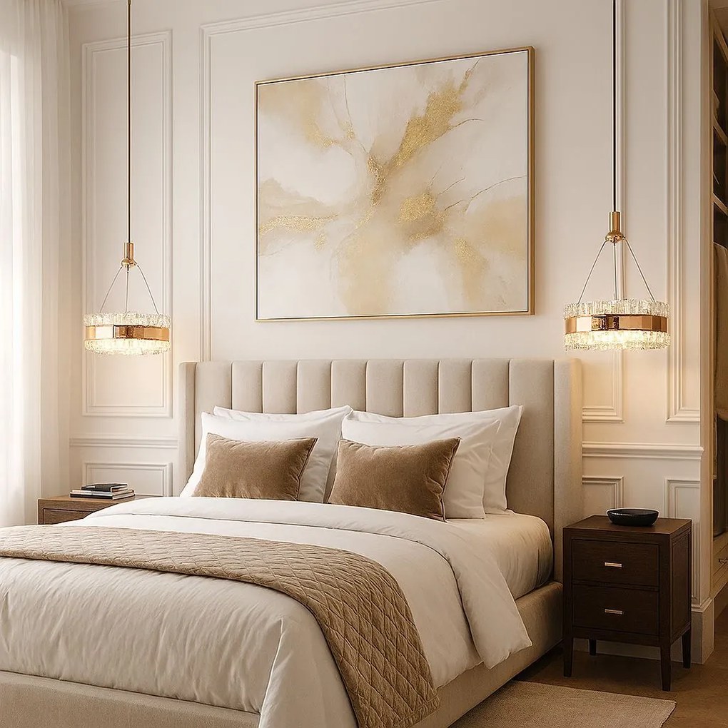 Висяща Кристална Лампа LED LHJ099-CP GOLD