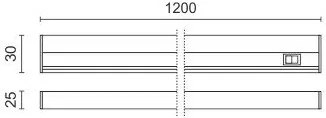 Линеен осветител LED 561-Mήκος 30 cm.