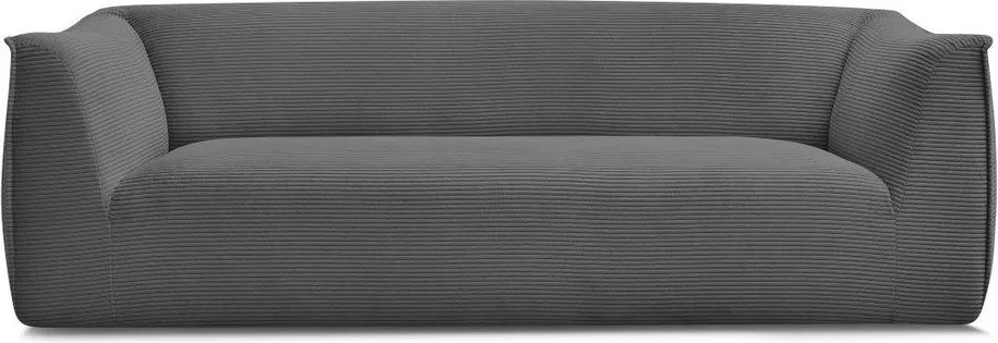 Тъмносив диван от рипсено кадифе 242 cm Giorgia – Bobochic Paris