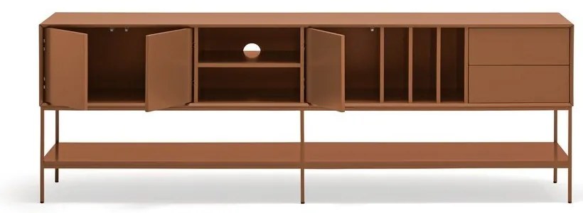 Маса за телевизор в тухлен цвят 220x74x45 cm Platt – Teulat