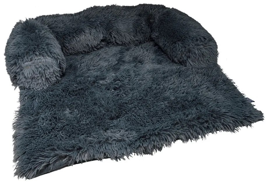 Тъмносиво покривало за седалка за куче 75x80 cm – Love Story