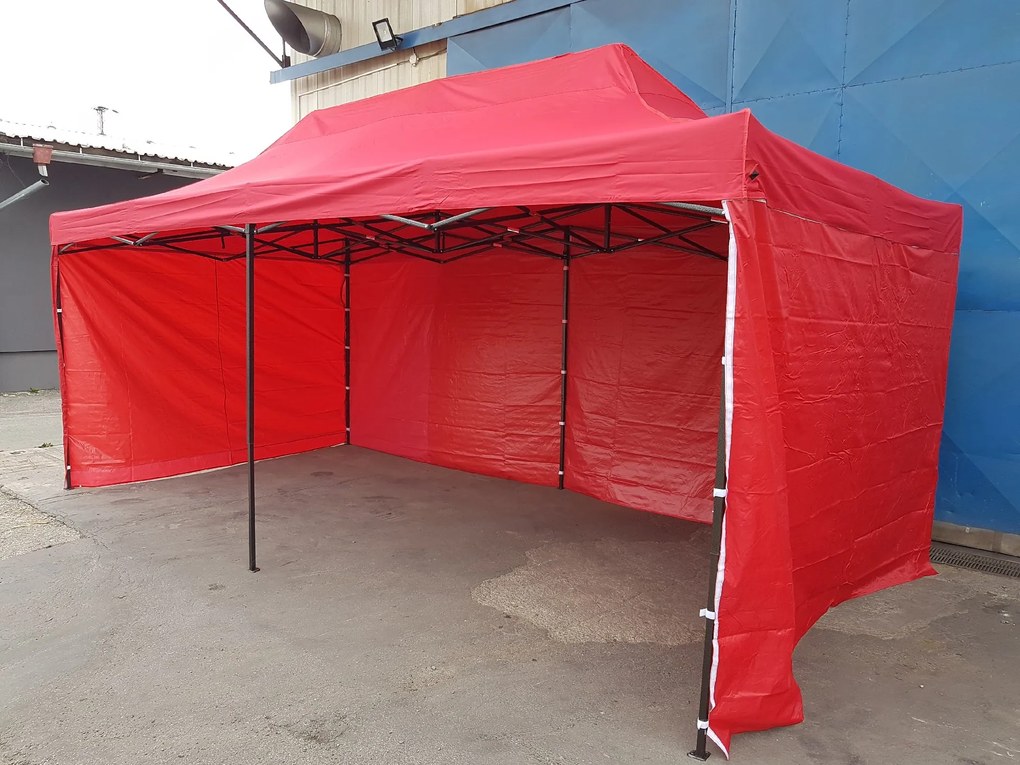 Сгъваема шатра тип хармоника 3x6 червена ССЧ