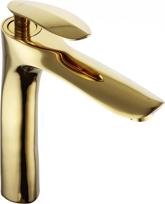 Mexen Lily висока смесителна батерия за мивка, златна - 73610-50