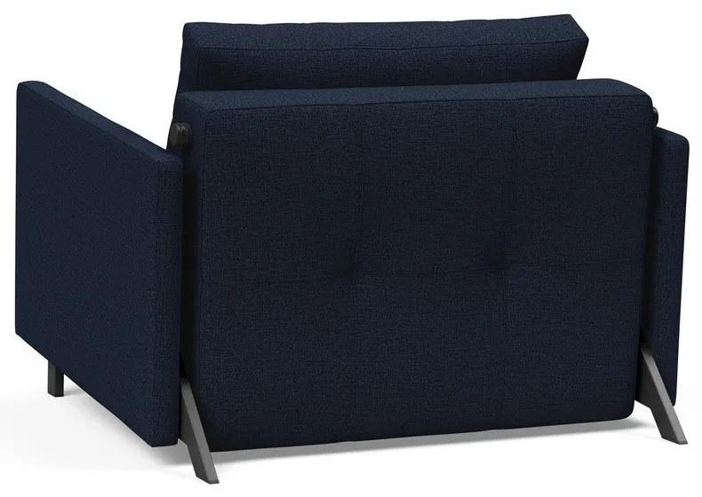 Тъмносин диван стол с подлакътници Смесен танц Blue Cubed - Innovation