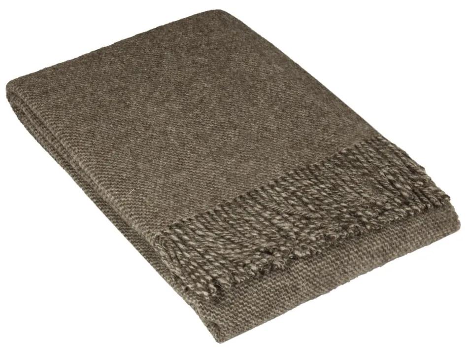 Кафяво вълнено одеяло Premium, 140 x 200 cm - LANZARETTI