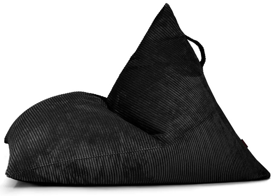 Черен пуф от рипсено кадифе Razz – SLOWDOWN