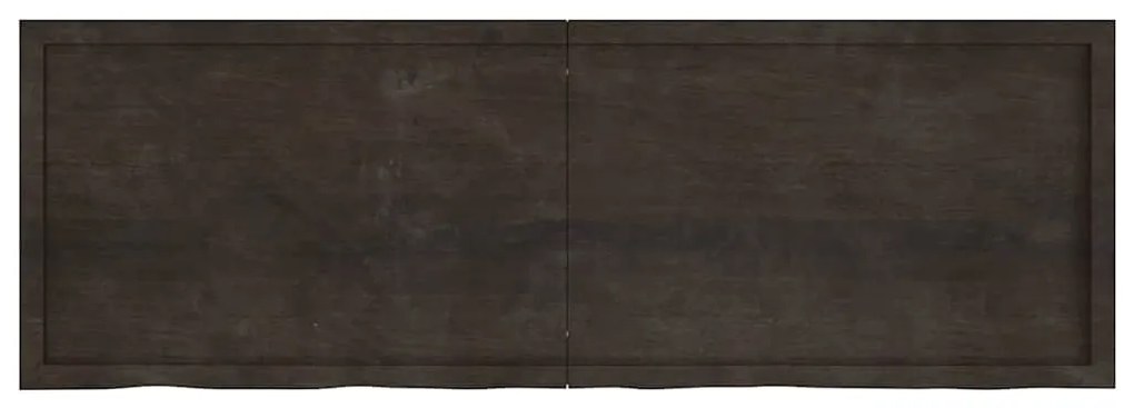 3156456 vidaXL Плот за маса тъмнокафяв 180x60x(2-4) см обработен масивен дъб