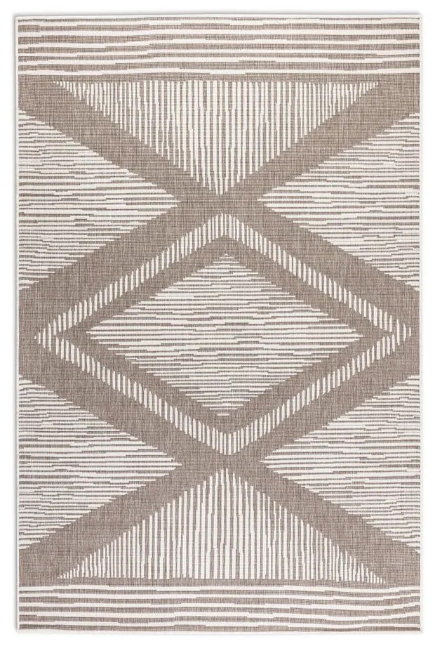 Кафяво-кремав външен килим 120x170 cm Gemini – Elle Decoration