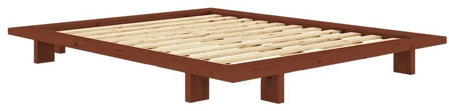 Теракотено двойно легло 180x200 cm от масивен бор без табла с включена подматрачна рамка Japan – Karup Design