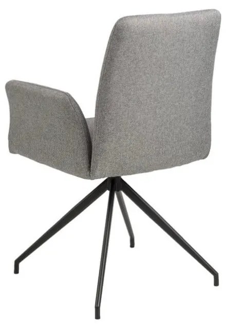 Сив тапициран трапезен стол с подлакътници Naya – Actona