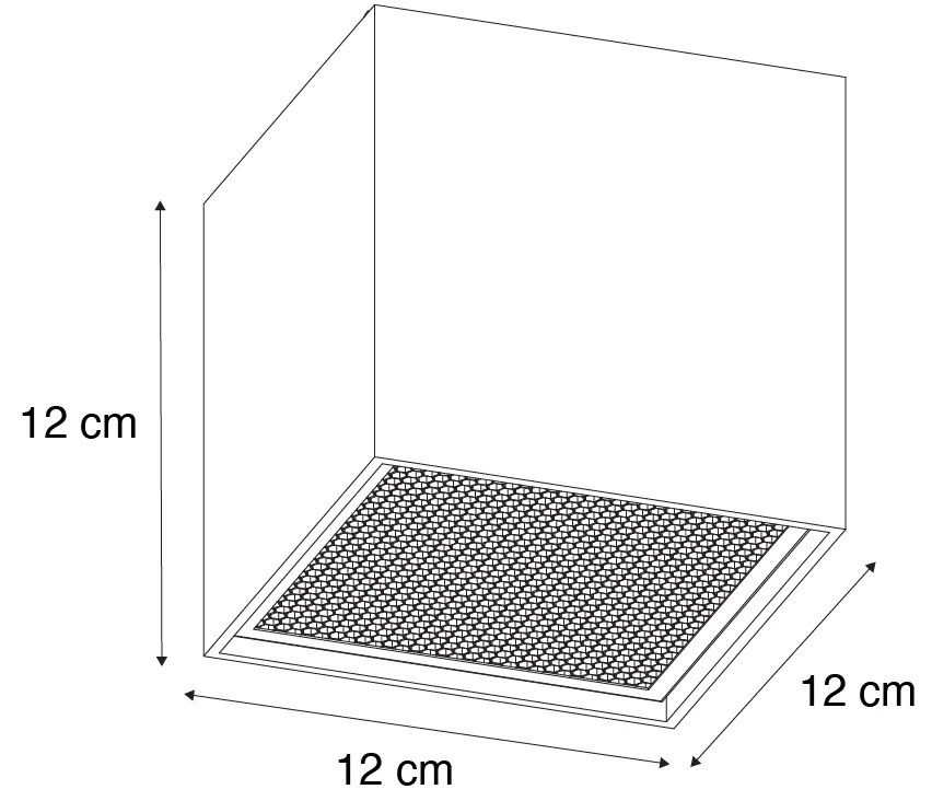 Дизайнерски повърхностно монтиран прожектор златен GU10 111mm - Box Honey
