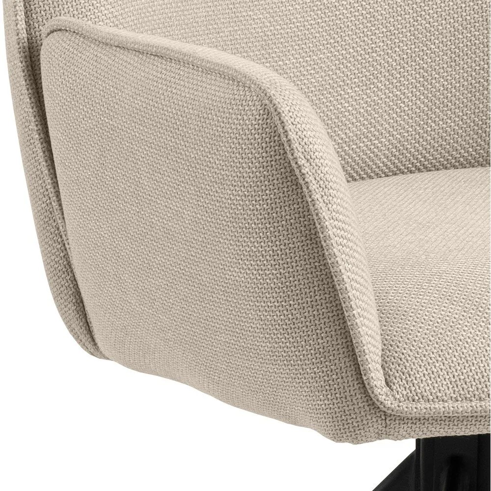 Бежови тапицирани трапезни столове в комплект с подлакътници 2 бр. Glenda – Actona