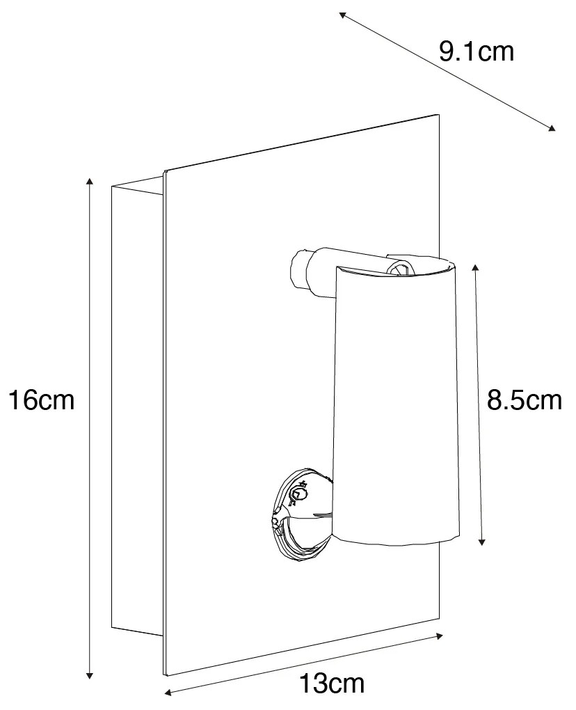 Външна стенна лампа бяла с LED IP54 сензор за движение - Simon