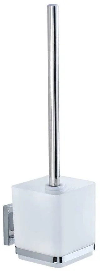 Самозалепващ пластмасов комплект аксесоари за баня в лъскаво сребристо Quadro – Wenko