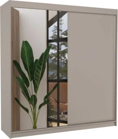 Гардероб Bellov 200 плъзгащи се-сиво-бежово