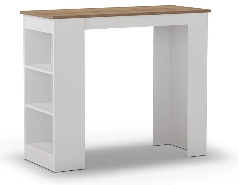 Бар маса с дъбов плот 52x120 cm Peru - Marckeric