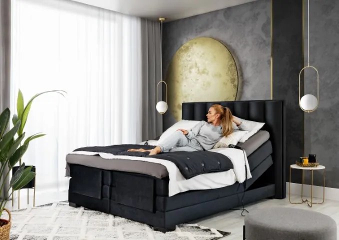 Тапицирано легло Villard с матрак и топ матрак-Sapio milo-160 x 200