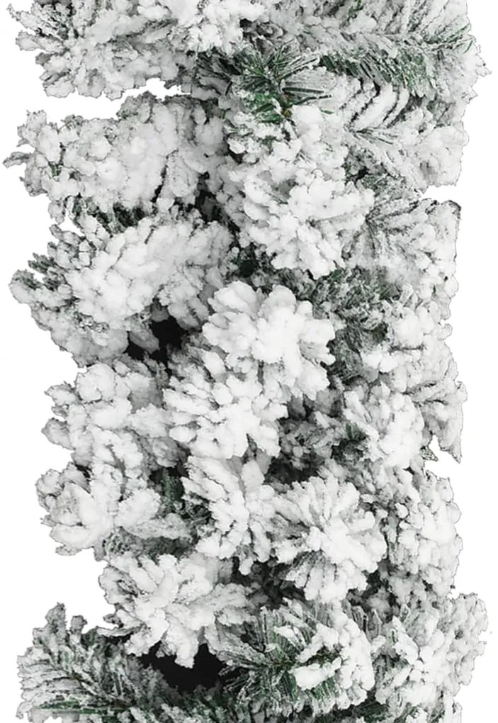 Коледен гирлянд със сняг, зелен, 5 м, PVC