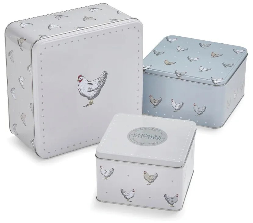 Стоманени кутии в комплект 3 бр. за бисквити Farmers Kitchen – Cooksmart ®