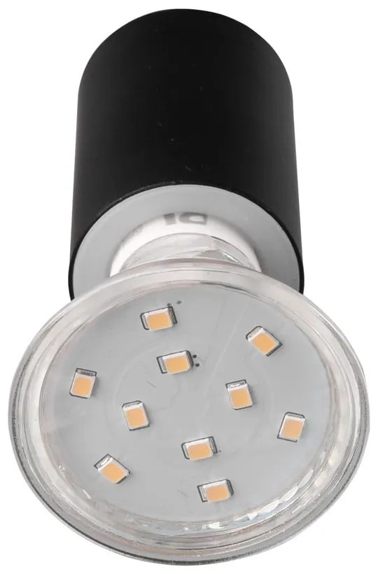 Матовочерна стенна лампа (дължина 10 см) Lorenzo - Trio