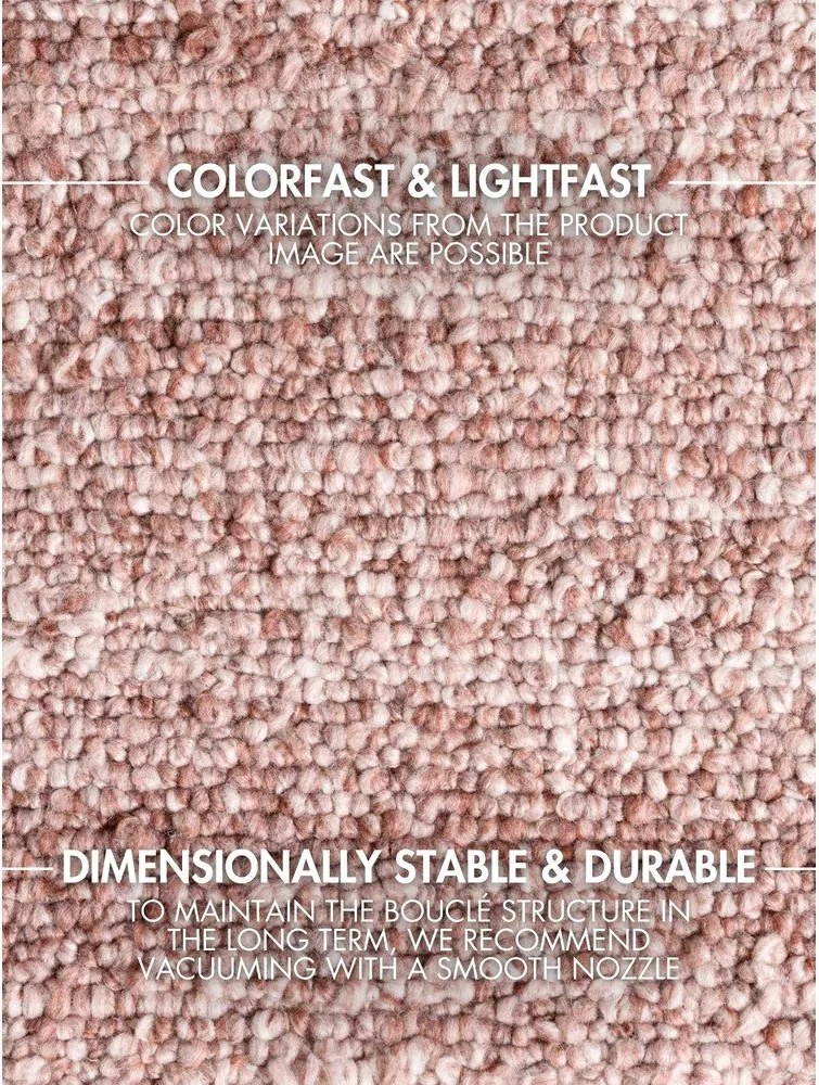 Сиво-розов ръчно изработен килим от букле 120x170 cm Notting Hill Portobello – Ted Baker